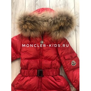 Слитный комбинезон Moncler красный матовый