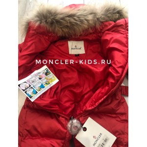 Слитный комбинезон Moncler красный матовый