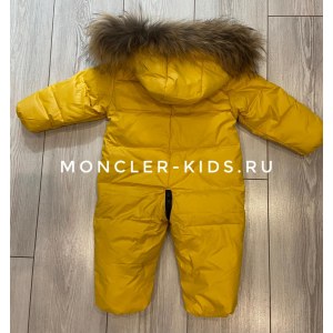 Слитный комбинезон Moncler желтый