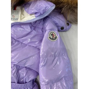 Слитный комбинезон Moncler лаванда глянец