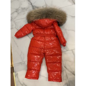 Слитный комбинезон Moncler красный