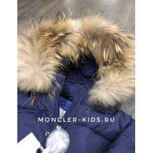 Слитный комбинезон Moncler синий матовый