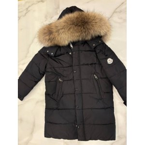 Детская куртка (пуховик) Moncler черный мат