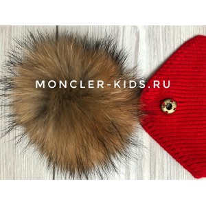 Детская шапка + шарф Монклер красный