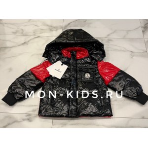 Детская куртка пуховик Монклер черная