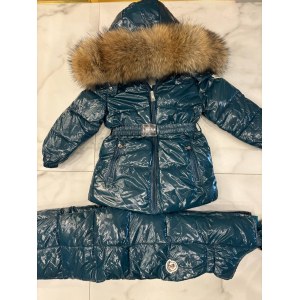 Раздельный комбинезон Moncler темно зеленый