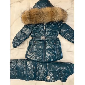 Раздельный комбинезон Moncler темно зеленый