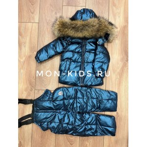 Раздельный комбинезон Moncler синий блеск