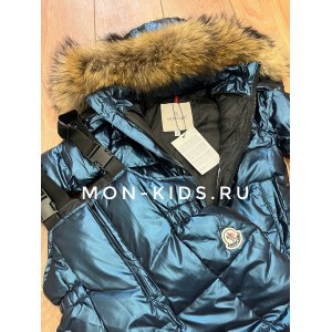 Раздельный комбинезон Moncler синий блеск