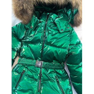 Слитный комбинезон Moncler изумруд