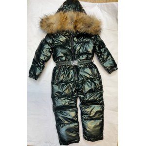 Слитный комбинезон Moncler зеленый